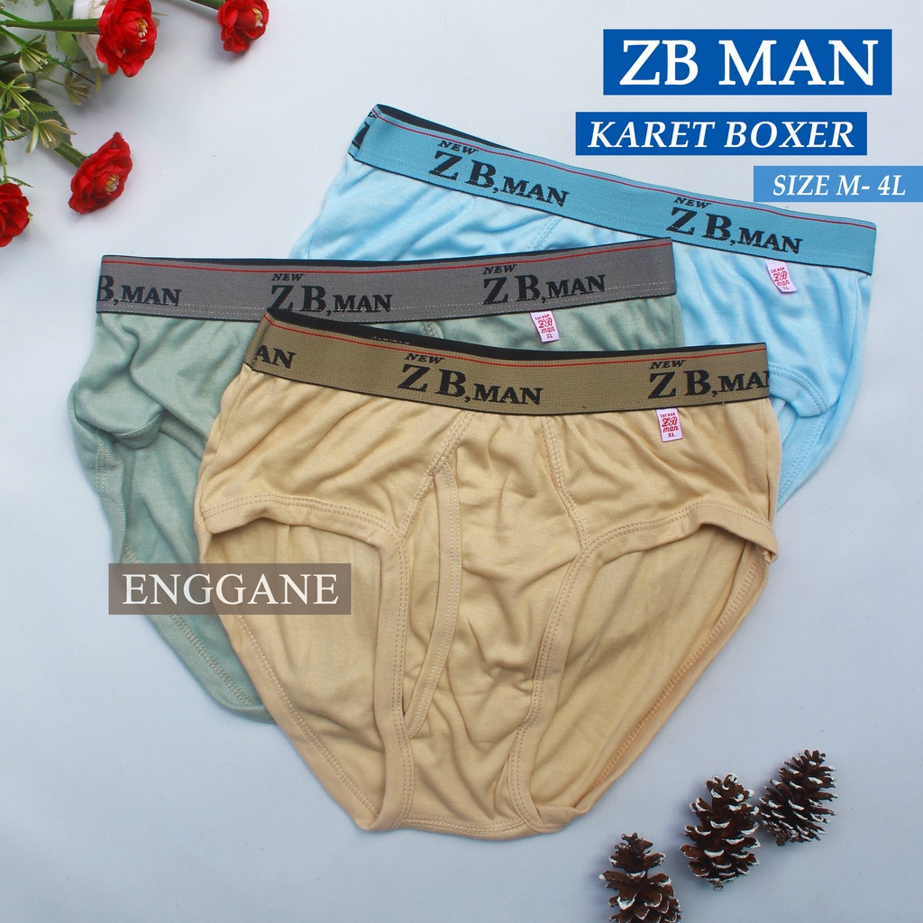 [ Grosir 12 Pcs ] CD zb man KARET BOXER | cd pria murah berkualitas  / Celana Dalam Pria Jumbo / Zb 