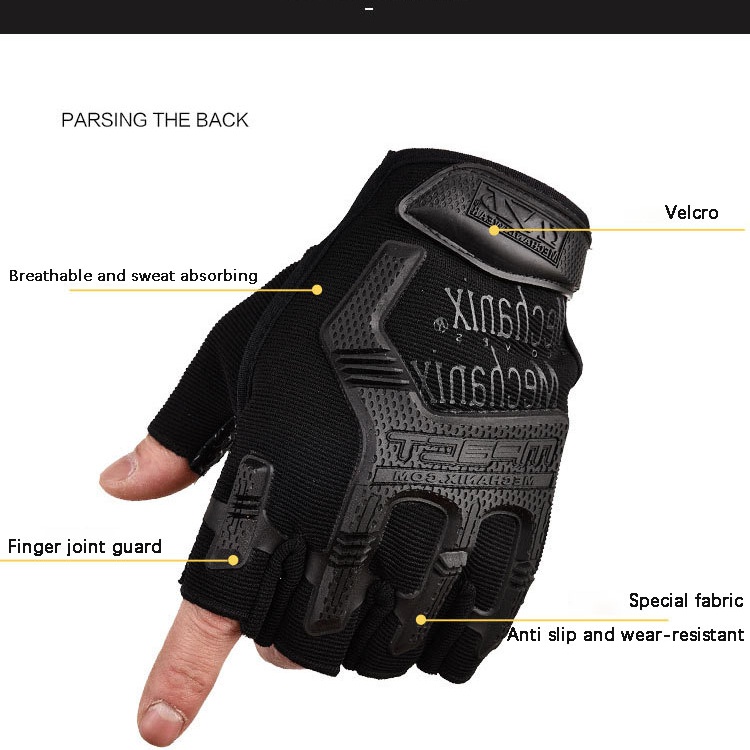 Sarung Tangan Tactical Motor Half Finger Glove Outdoor Import / Half Finger Glove - ST-1