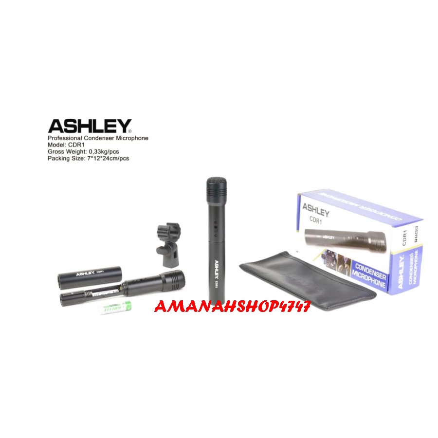 Microphone Kabel Ashley CDR1 Condensor Original Condenser Ashley CDR 1