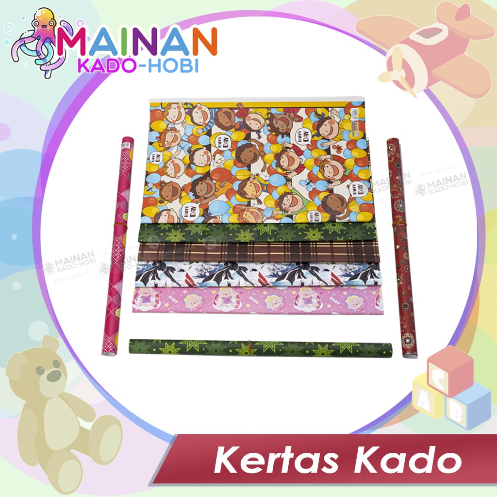 WRAPPING PACKAGING PAPER BUNGKUS KERTAS KADO HADIAH ULANG TAHUN