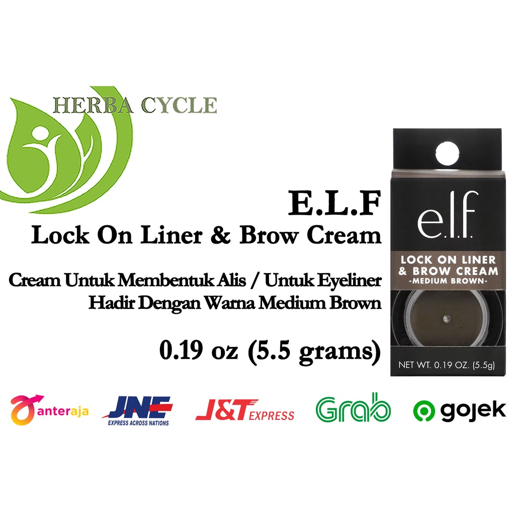 PROMO MURAH ELF Cosmetics Lock On Liner &amp; Brow Cream (5.5 gr) Alat Gambar Alis ORI USA