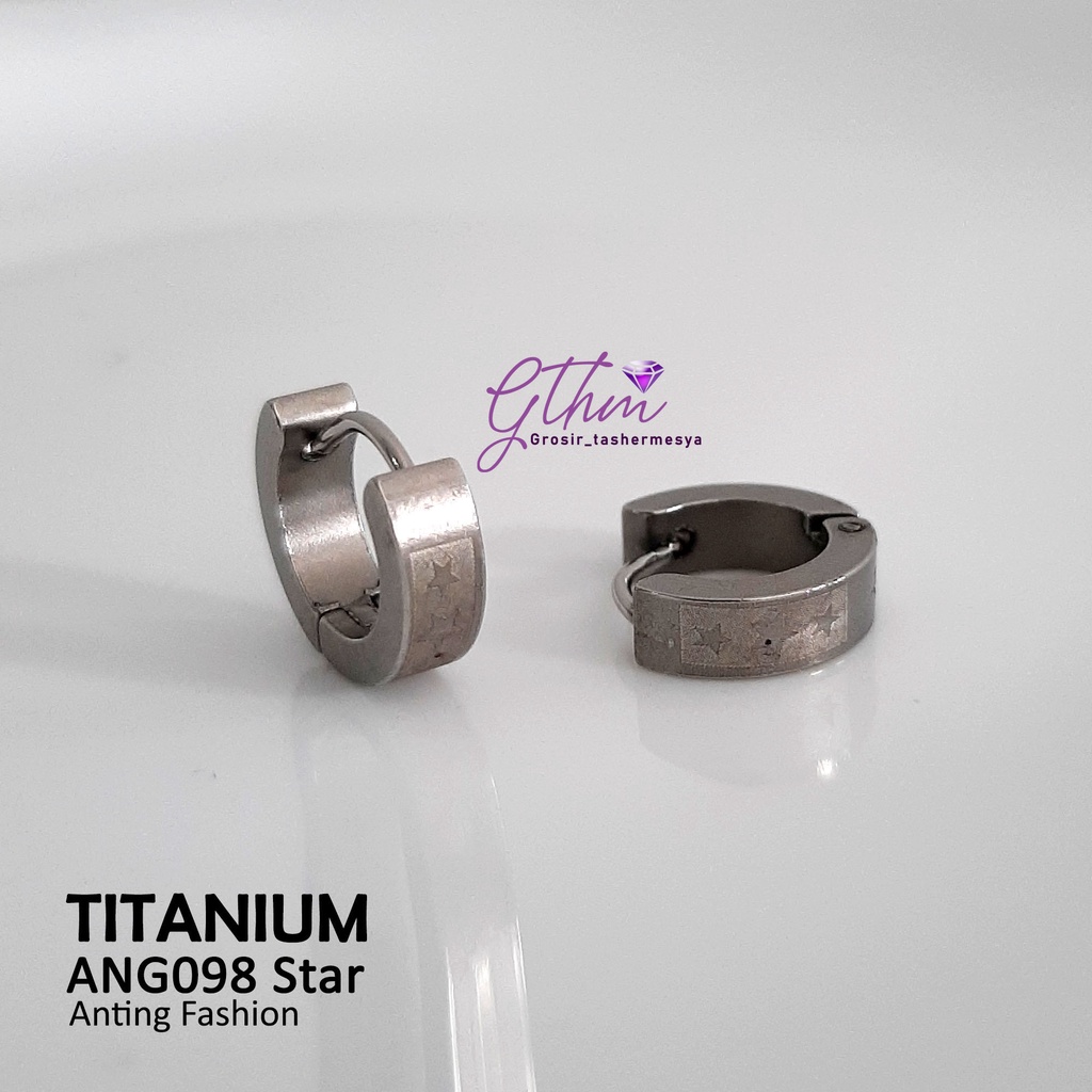 Anting Wanita Klip Titanium Anti karat Perhiasan Fashion Import Premium Ang098