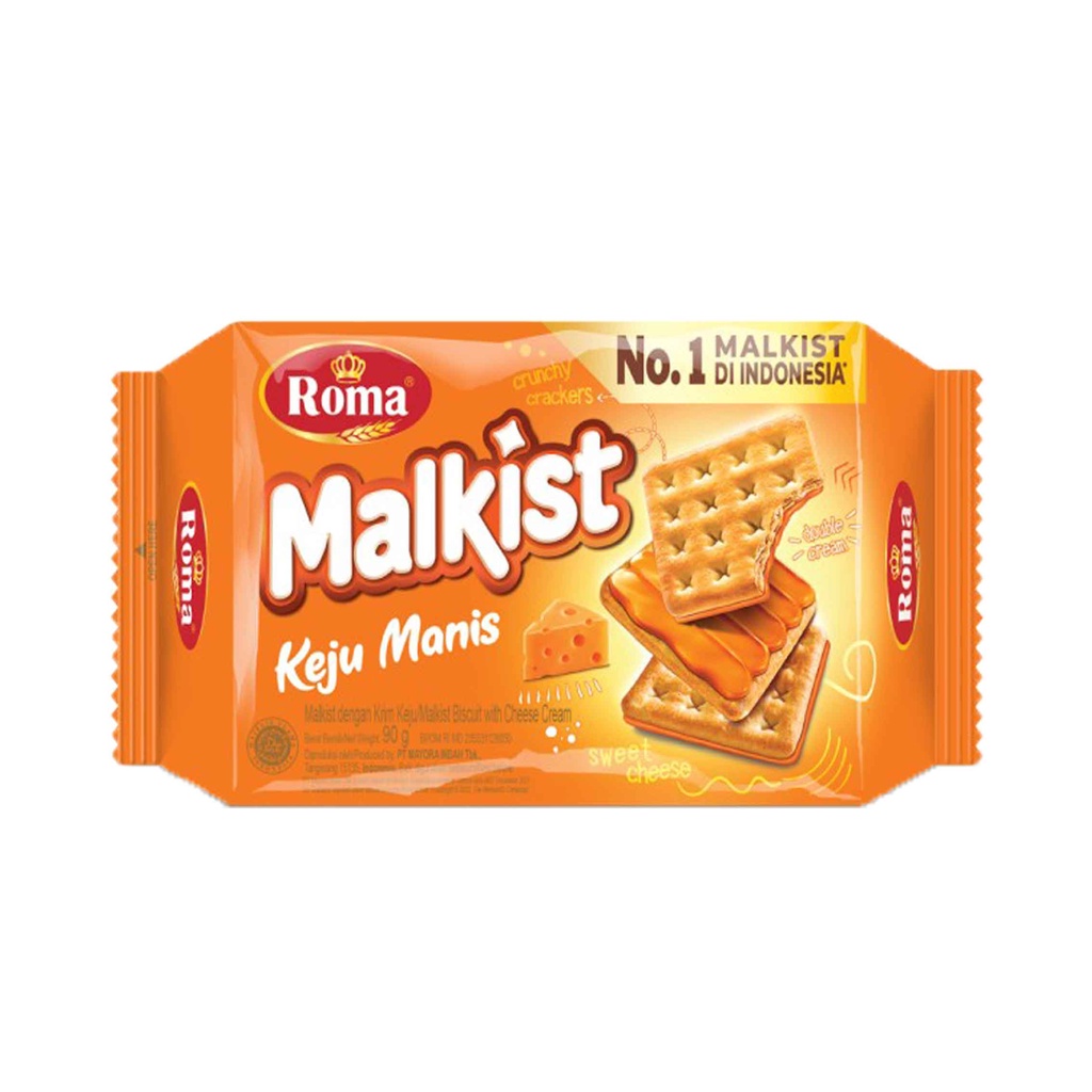 BISKUIT MALKIST* ROMA MALKIST 3 VARIAN RASA* CRACKERS