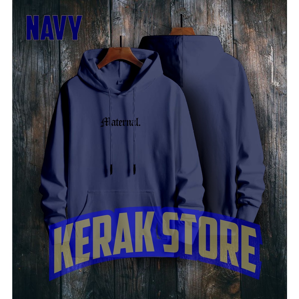 TERMURAH !! COD Jaket Sweater Hoodie Pria Distro maternalOriginal Big Size Jumbo M - XXL