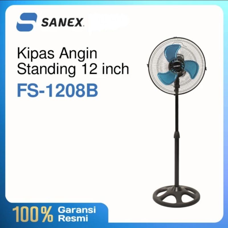 Sanex Kipas Angin Berdiri 12 Inch Besi / Stand Fan 12&quot; SF-1208B