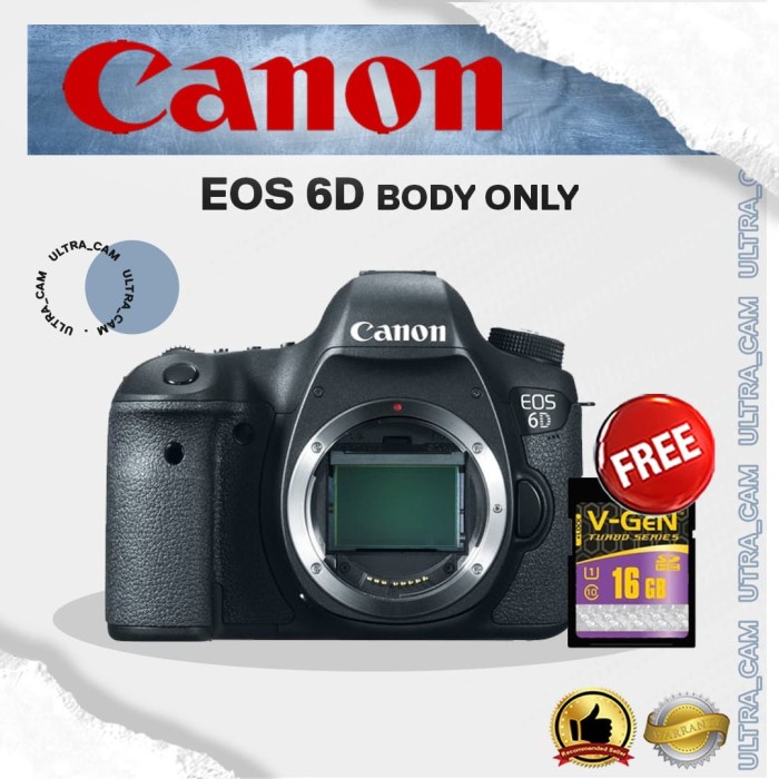 CANON EOS 6D BODY BUILT-IN WIFI AND GPS - KAMERA SLR CANON 6D BODY