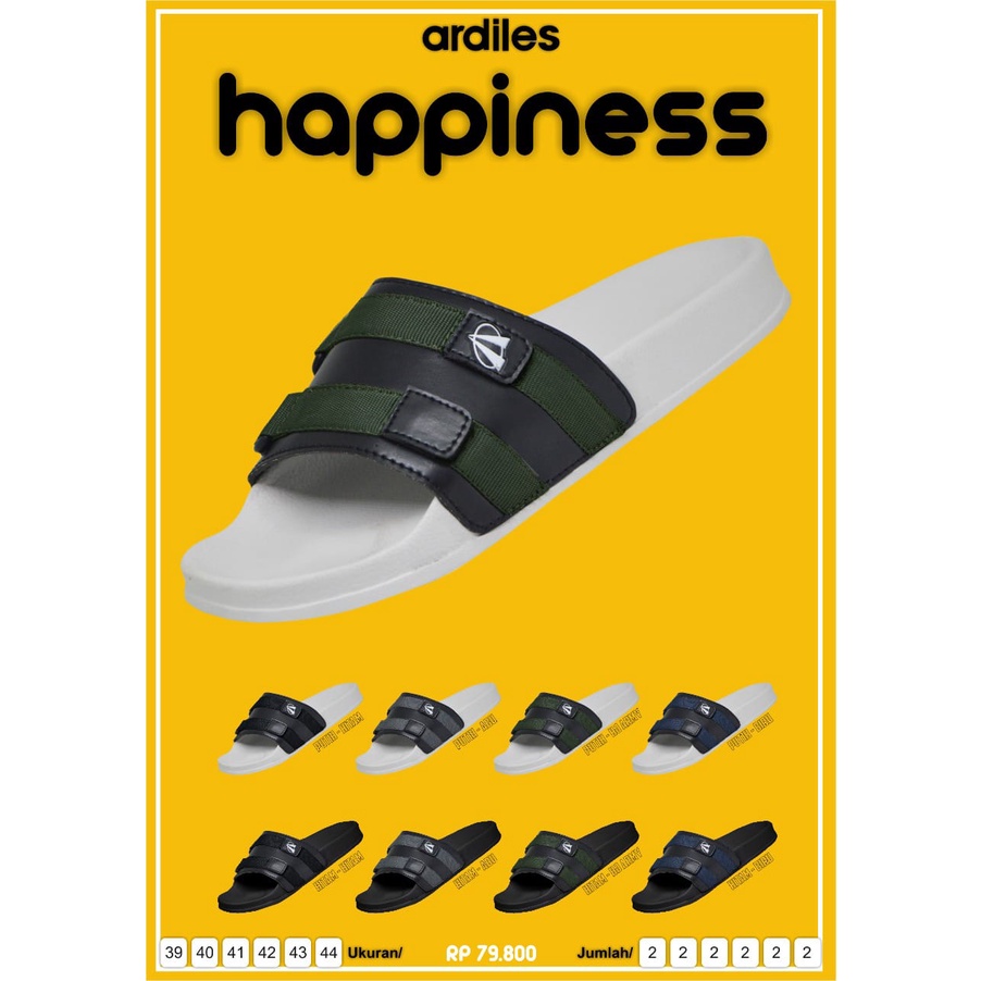 Ardiles HAPPINESS - Sandal Selop Pria Slip On Best Seller Original Ardiles