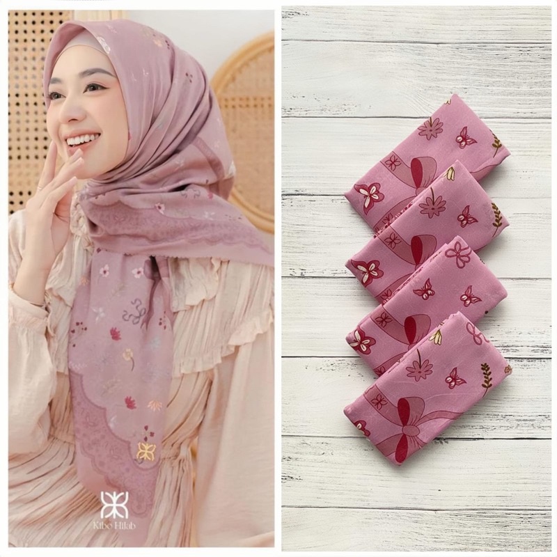 SADEAN HIJAB VOAL MOTIF TERBARU//SIZE 110X110 CM BISA COD HIJAB VOAL MOTIF PITA SERIES