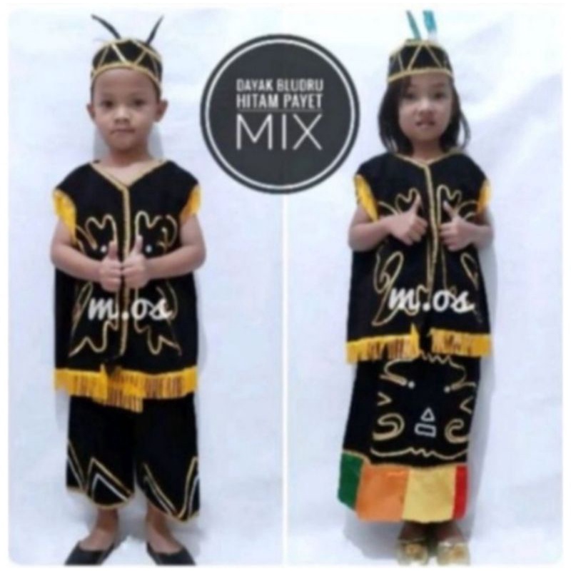Baju Adat Dayak TK SD // Pakaian Adat Dayak // Baju Adat Kalimantan