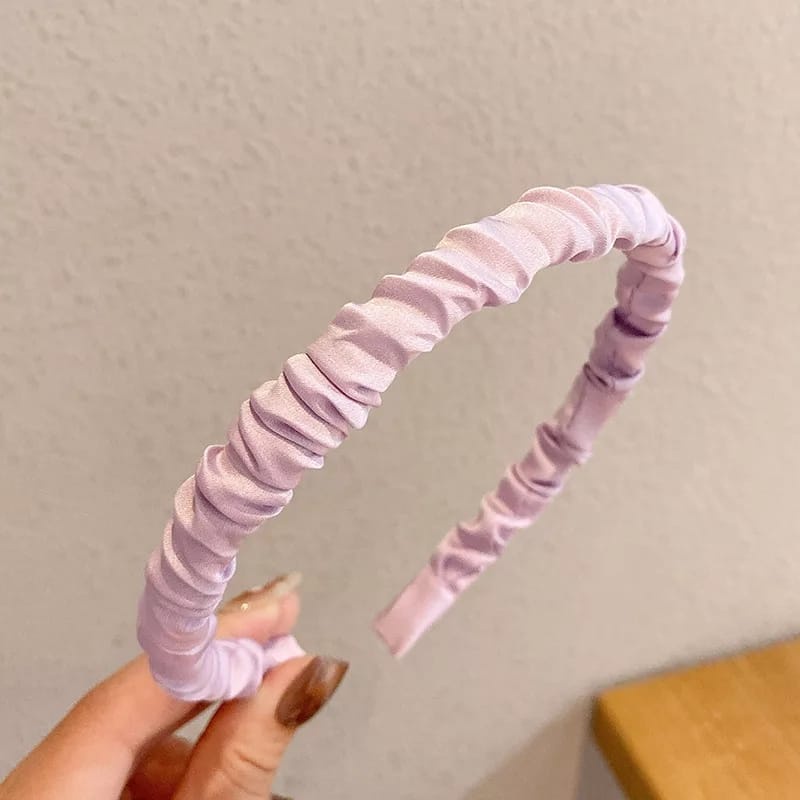 GP Bando Korea Kerut Scrunchies Headband Korea Pastel COD Import