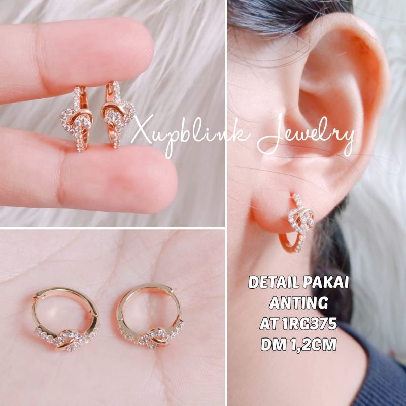 Anting Titanium Lydia Clip Permata Anti Karat