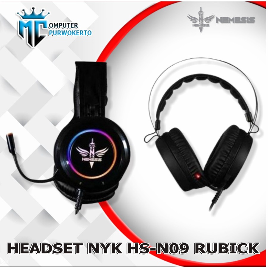 Headphone Headset Gaming RGB NYK HS-N09 RUBICK