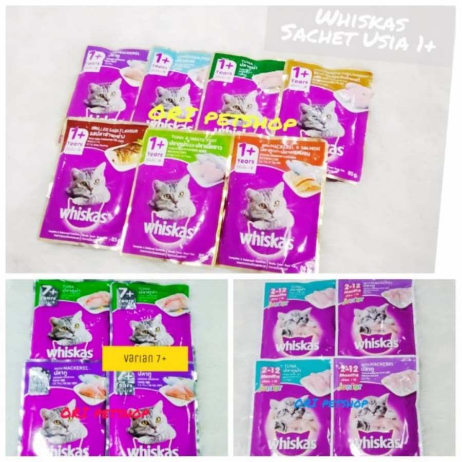 Whiskas SACHET 1Box ALL VARIAN Makanan Basah wet food saset kucing