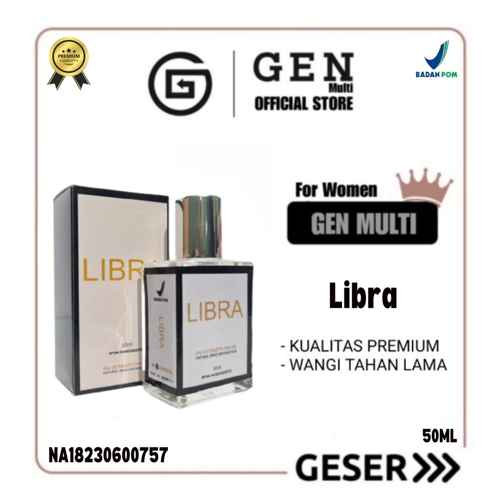 GEN - [BPOM] Parfum Libra 50ml Premium / Parfum Libra 50ml Best Seller / Parfum Wanita Wangi Tahan Lama