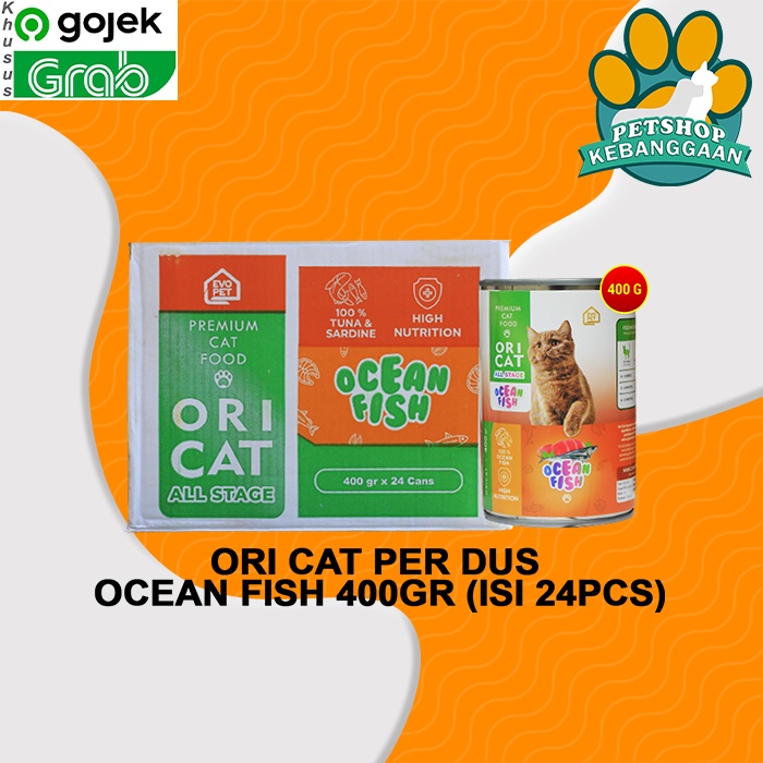 GOSEND Makanan Kucing Basah Ori Cat Kaleng Wet Food Dus 24 PCS 400GR