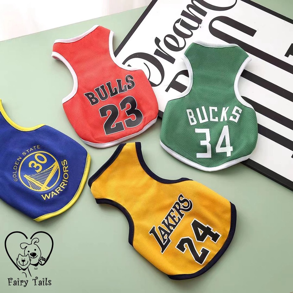 Baju Jersey Basket Kaos NBA Untuk Anjing dan Kucing Anabul / NBA Basketball Jersey Sport Clothes For Pet