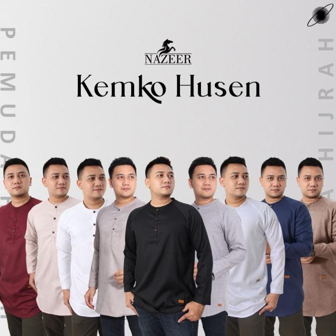 Kemko Husen Lengan Panjang/Kemeja Koko Pria Husen Nazeer