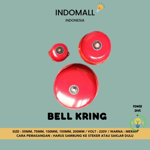 BELL KRING / ALARM / BELL SEKOLAH / BELL PABRIK / BELL 2&quot;/3&quot;/4&quot; / JAKMAN