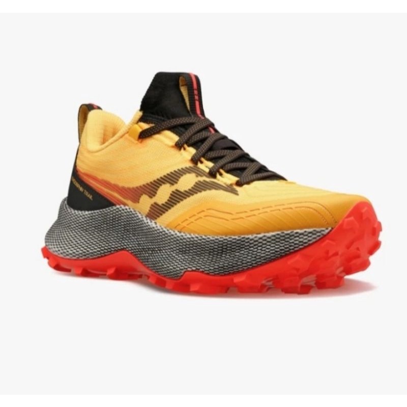 Saucony Endorphin Trail Mens Trail Running Shoes Yellow / Vizired SCYS20647-16