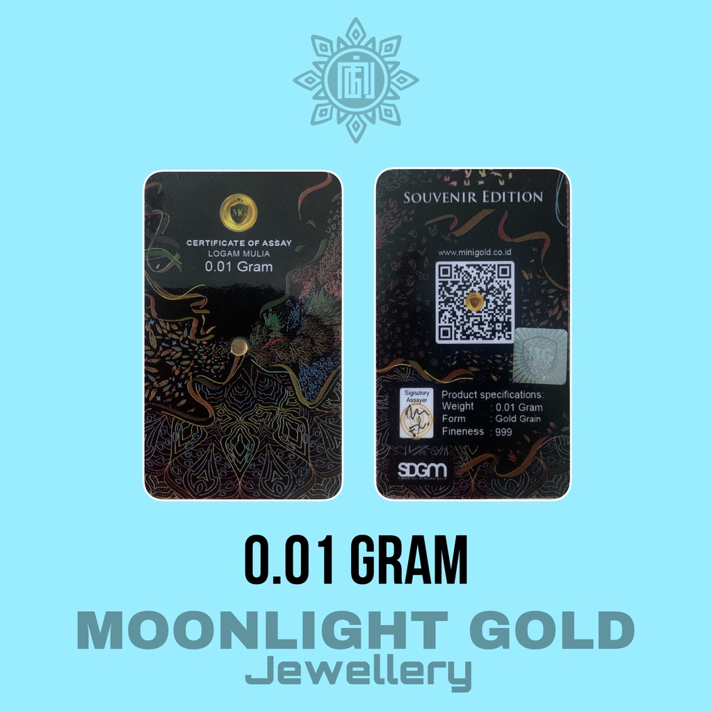 MiniGold Souvenir Series 0.01 Gram Bisa Tukar Tambah Antam 0,01gr 0001gr 0.001gram 0,001gram minigol