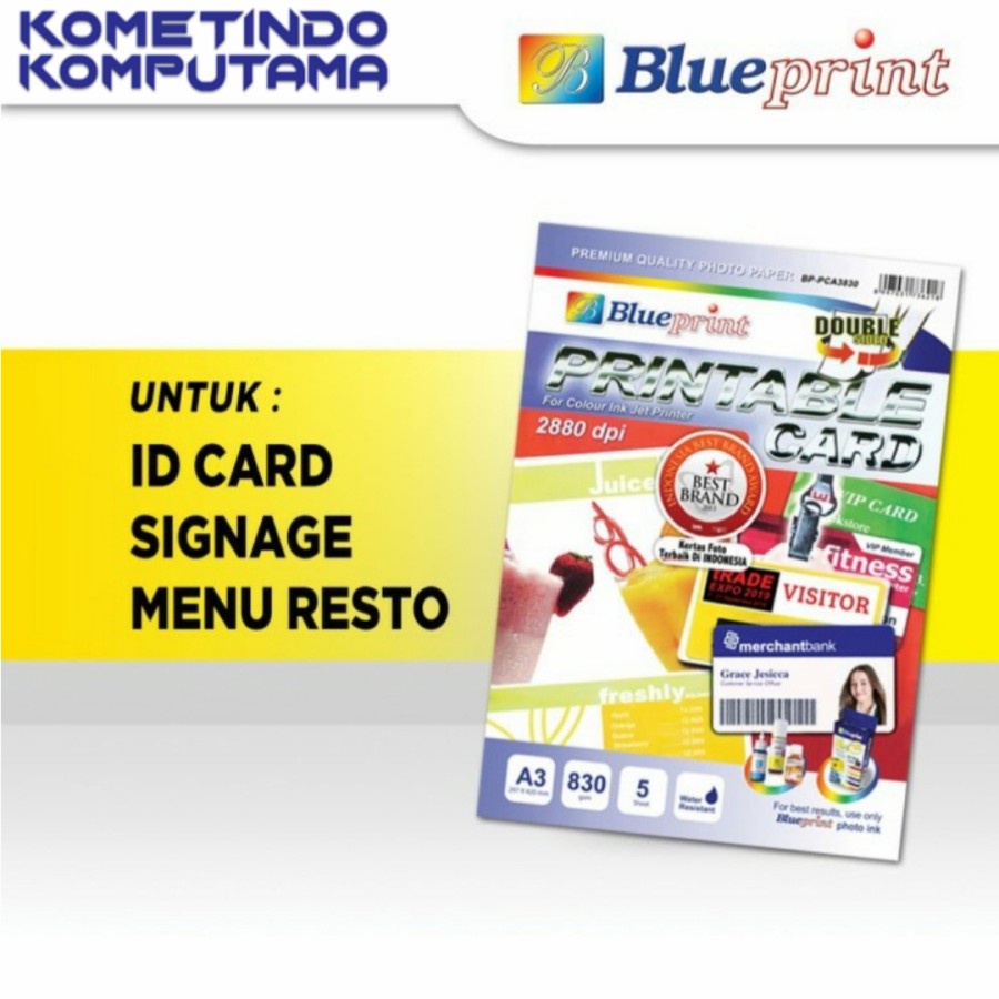 BP-PCA3830 Printable Card White A3 BLUEPRINT