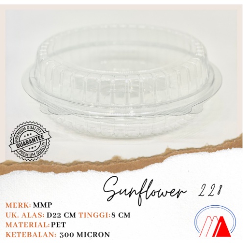 Mika Bolu Sifon Sunflower 228 / Mika Kue Bolu Bulat 22 Cm Tinggi 8 Cm / Mika bolu Chiffon / Mika Bol