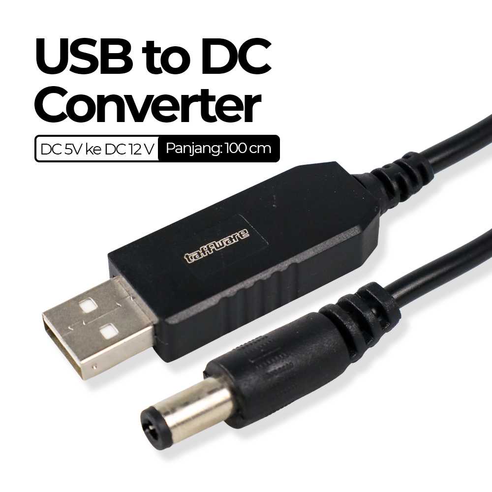 USB Converter Adapter Power Boost Line DC 5V to DC 12V 0.8A / Kabel USB TO DC Converter Kabel ini dapat mengkonversi alat elektronik dari DC ke USB dengan aliran tegangan sebesar DC 5 V ke DC 12 V