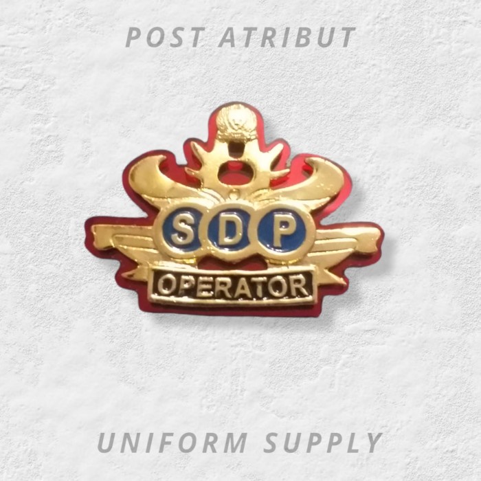 Terlaris Brevet Sdp Operator / Atribut Lapas / Pin Sdp / Post Atribut / Kumham