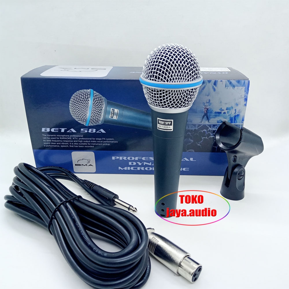 Mik Kabel BMA BETA 58A Mikrofon Vokal Kabel Mik Karaoke Original BMA