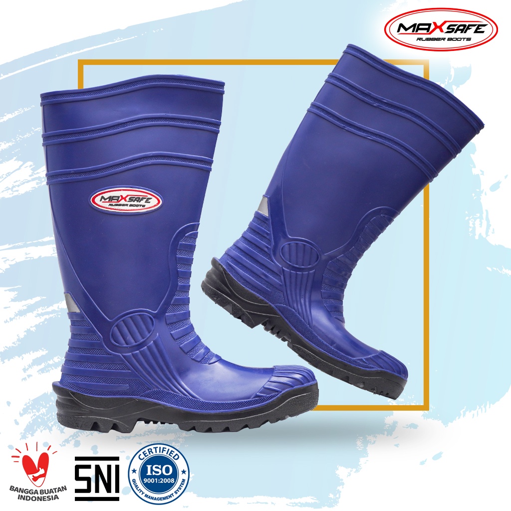 Sepatu Boot Safety Toyobo &amp; MaxSafe  Biru