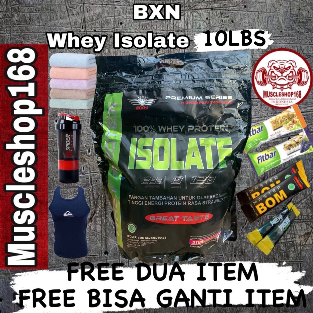 BXN Iso Whey Isolate 10 Lbs Whey Protein 100% Isolate BPOM HALAL