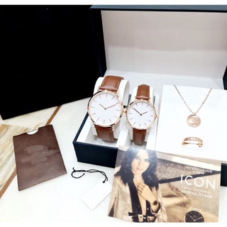 Promo Jam Tangan Kulit Couple Pria & Wanita Tipe WD779 Free ACC, Box Ori & Paperbag ( BISA COD )