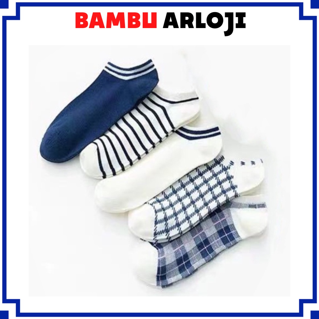 BAJ Kaos Kaki Wanita Korea Motif Kotak SS219 Kaos Kaki Pendek Kotak Semata Kaki Socks Karakter Ankle Socks Korean Model Simple Cute SS219