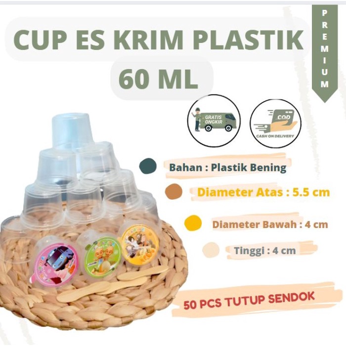 yang dicari] CUP ICE CREAM - CUP ES KRIM TUTUP SENDOK - CUP ESKRIM BESAR