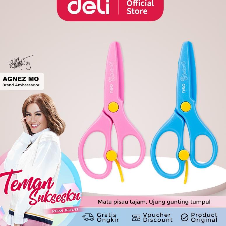 

❋ Deli Gunting Anak Plastik Deli ED60402 tip tumpul untuk penggunaan yang aman desain trendi ED60402 53