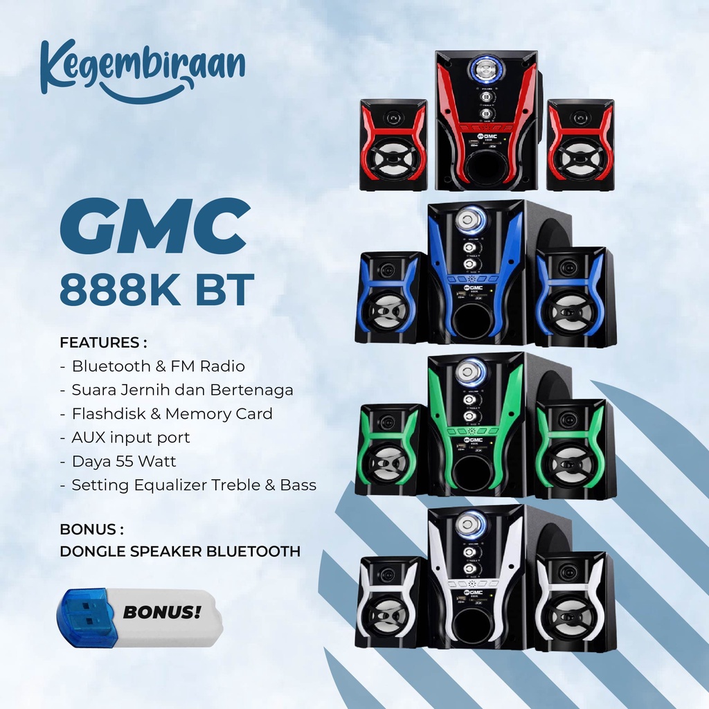 Speaker Bluetooth GMC 888D1 / Speaker Aktif GMC 888D1