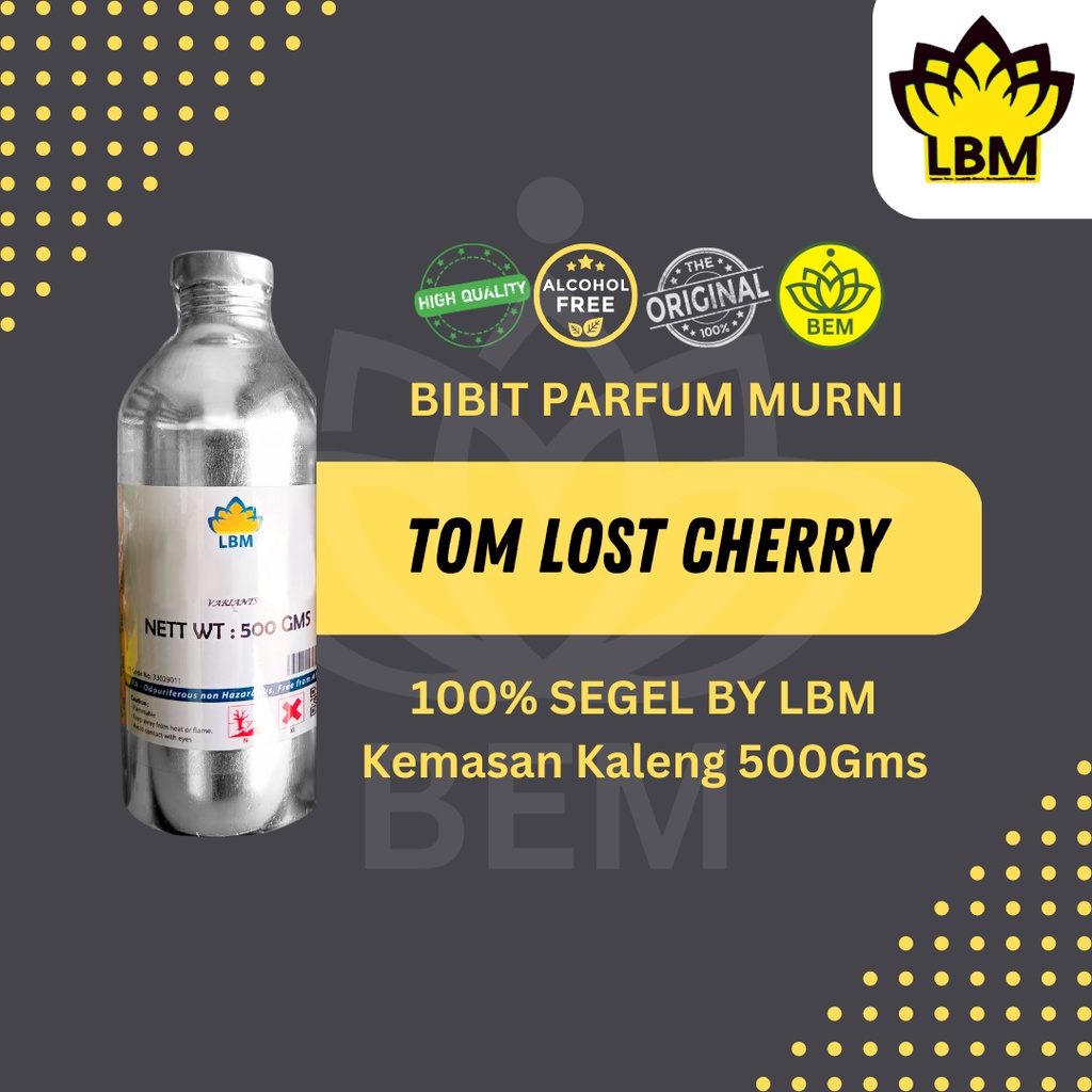 TOM LOST CHERRY Bibit Parfum by LBM isi 500Gms Segel Alumunium