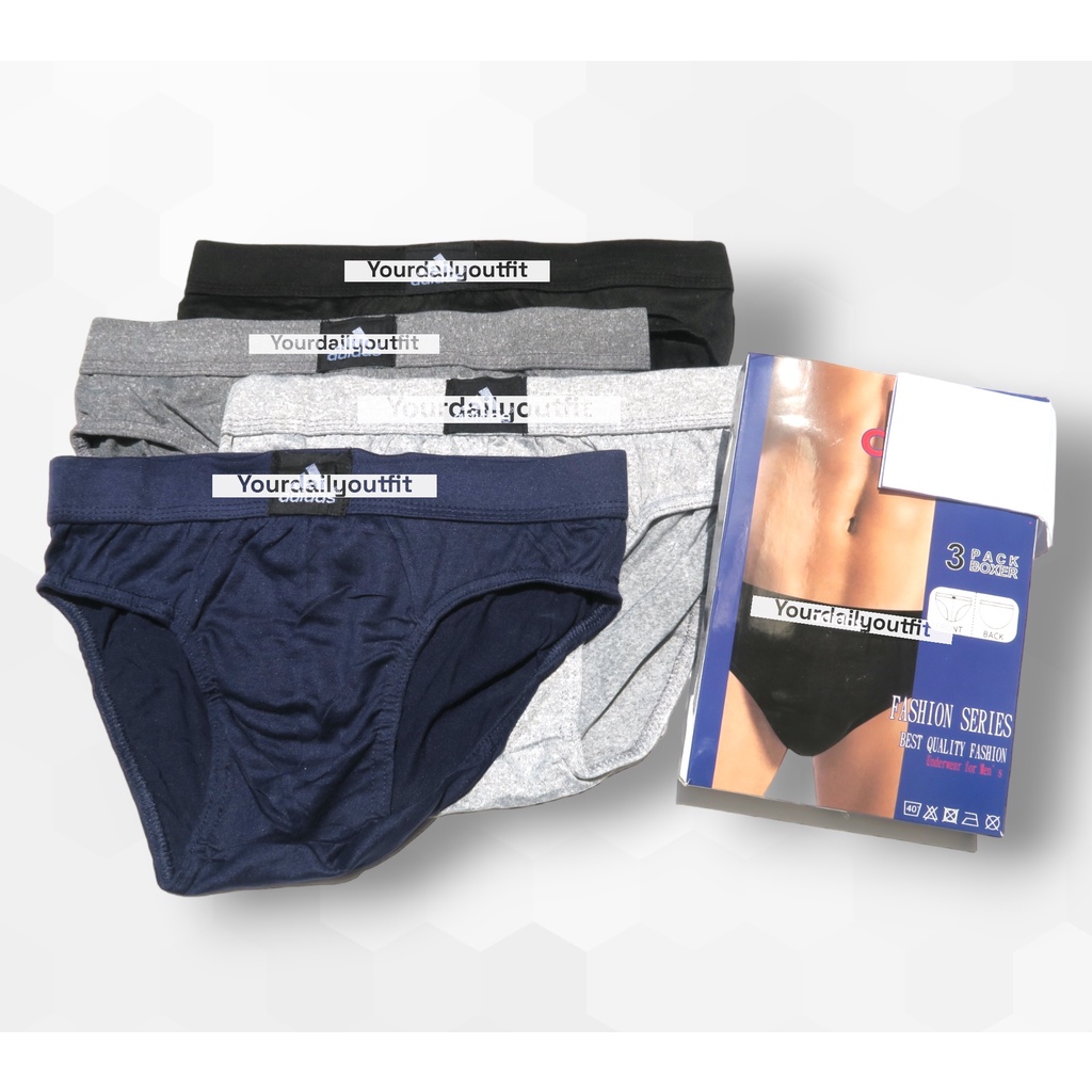 Celana Dalam Pria CD Brief Katun (1 Box Isi 3 Pcs) / CD segitiga Laki / CD Brief Cowok Murah