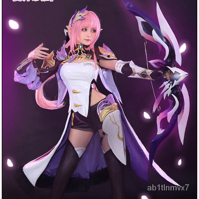 Honkai Impact 3rd Cosplay Elysia Costume Uniform Halloween Elysia Wig Pink Long Wig