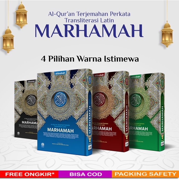 Al-Quran Latin MARHAMAH | Tajwid &amp; Terjemah Per Kata | Waqaf Ibtida | Uk. A5 | Al-Qosbah