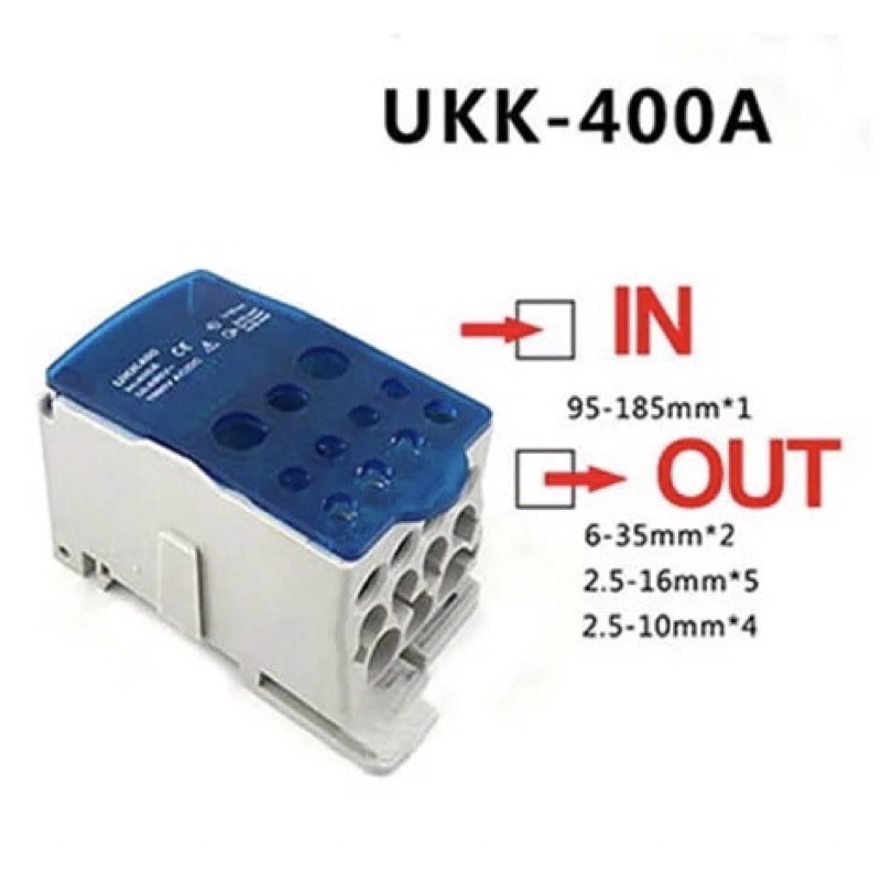 Konektor UKK-400A Distribution Box DIN Rail Terminal Block