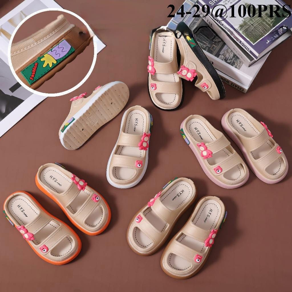 Sandal Mules Anak Perempuan Platform Ban 2 Bear Lotso Winola Colection WNL 029-5