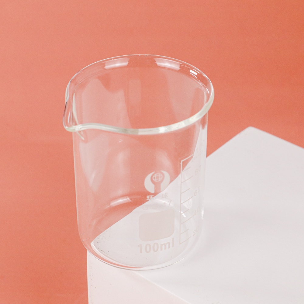 Gelas Ukur Lab Kimia Borosilicate Glass 100 ml - Transparent