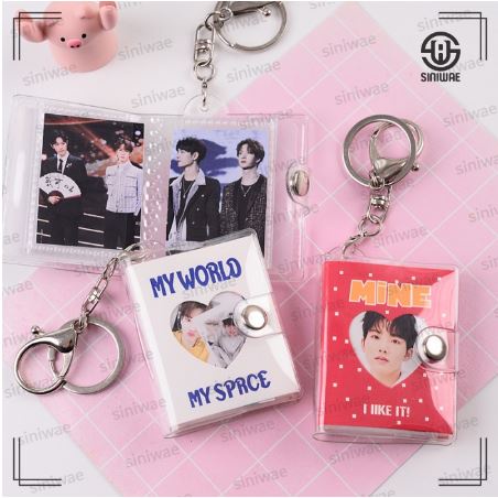 Mini Album Keychain 2 Inchi Holder Ganci Album Foto Gantungan Kunci Portable Bahan PVC