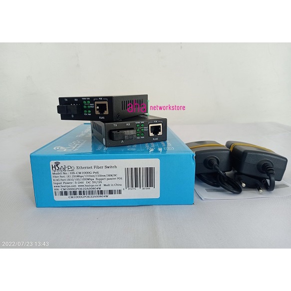 HSairPo CM1000G POE Converter FO 1.25Gbps Gigabit Port Poe Converter FO Gigabit HSairpo CM1000G POE