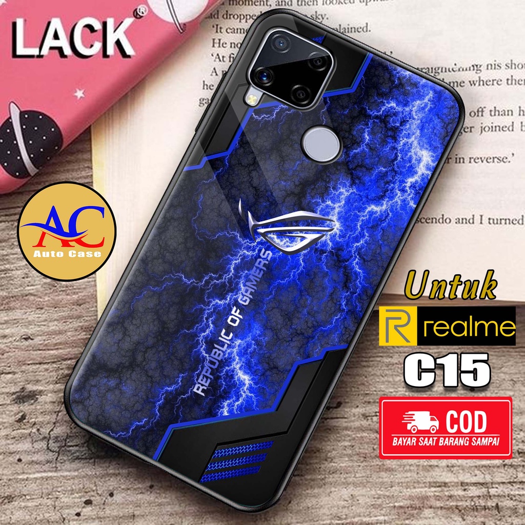 Case Hp Softcase Glossy REALME C15 ROG1 Casing Silikon Handphone Pelindung Kamera