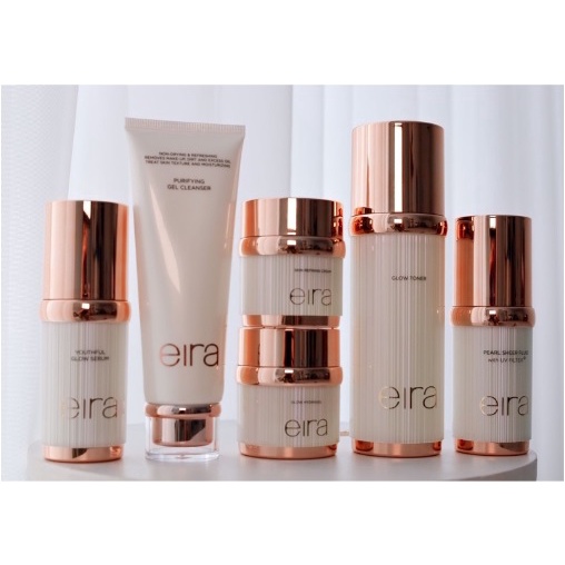 ORIGINAL Eira Skincare 6 in 1 Set Complete /  skin care by Susan Barbie | Glow hydragel | Skin refining Cream | Glow toner | Sunblock | Cleanser | Serum eira UV Protect