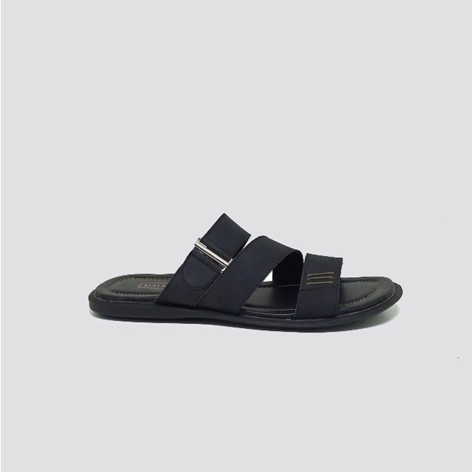 DAIZEN FOOTWEAR | Sandal Pria Big Size Slide Leather / Sendal Flat Cowok Ukuran Besar Jumbo 44 45 46 47