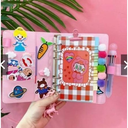 journal Planner Agenda Binder Korea A6 Bahan unicorn rainbow diary