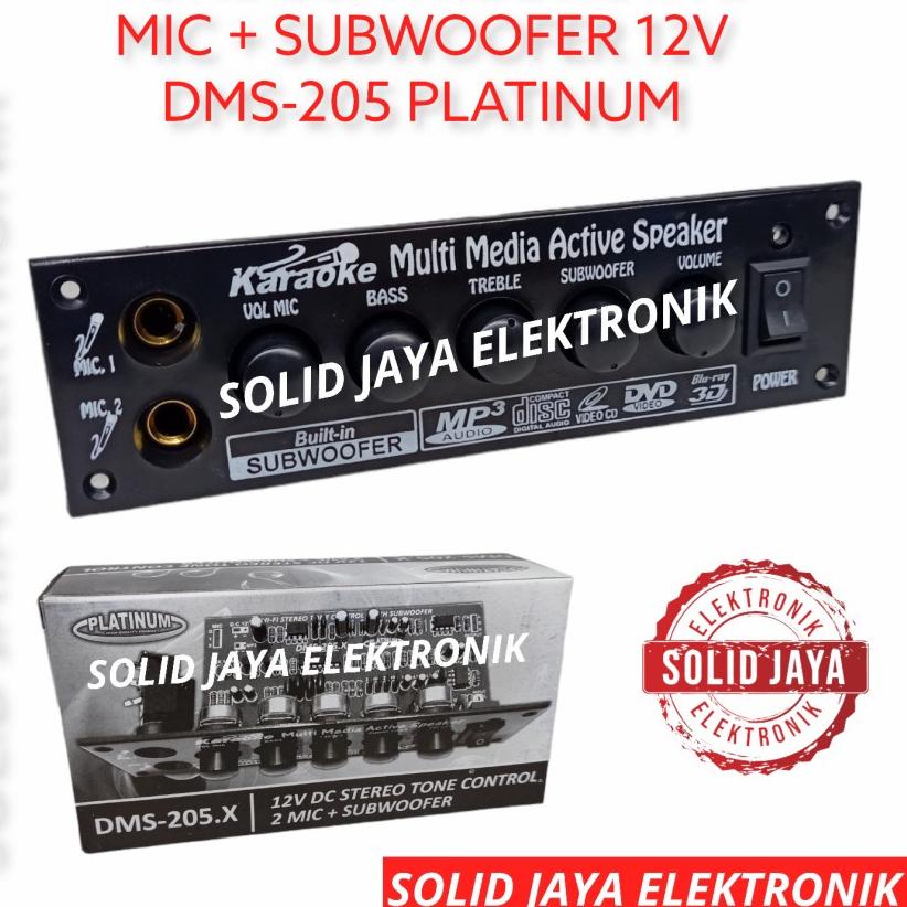 ♕ KIT TONE CONTROL AKTIF 12V DC DMS205 KONTROL HI FI STEREO SUBWOOFER SUB MIC MIC KARAOKE 12 VOLT V 